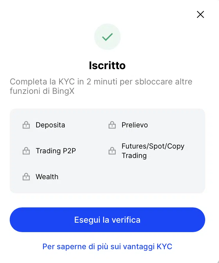 KYC di BingX