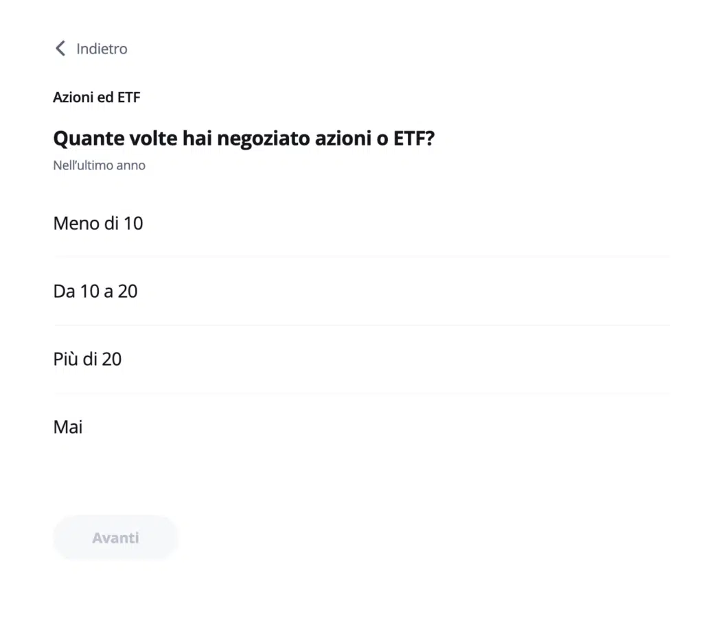 domande da rispondere su etoro