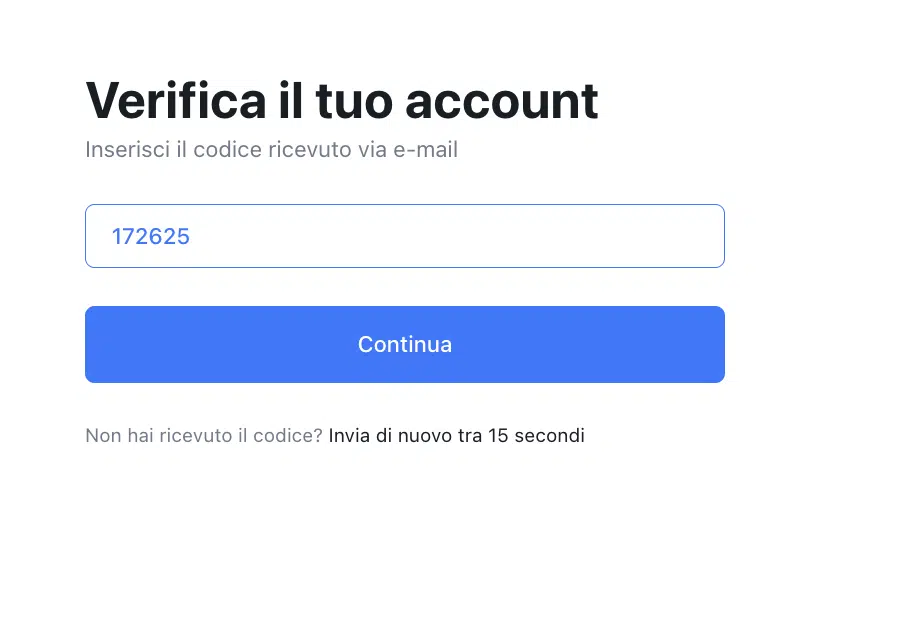 Verifica account